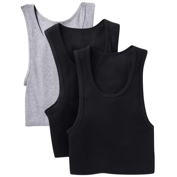 ToBeInStyle Men's 3 Pack Slim Fit Long Length A-Shirts