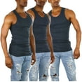 thumbnail image 1 of ToBeInStyle Men's A-Shirt Tank Top Muscle Shirt - Dark Gray - 4XL, 1 of 7