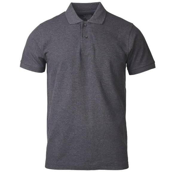 ToBeInStyle Men's Cotton Slim Fit Classic Polo T-Shirt - Charcoal - XL