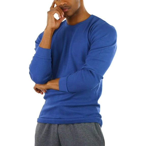ToBeInStyle Men's Heavy Weight Long Sleeve Waffle Knit Classic Thermal Shirt