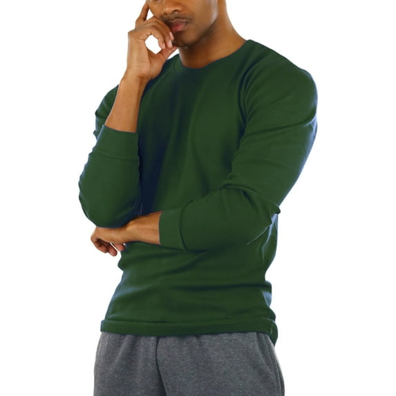 ToBeInStyle Men's Medium Weight Long Sleeve Waffle Knit Classic Thermal Shirt