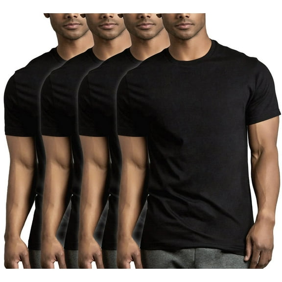ToBeInStyle Men's Pack of 100% Cotton Short Sleeve Crew Neck Tees