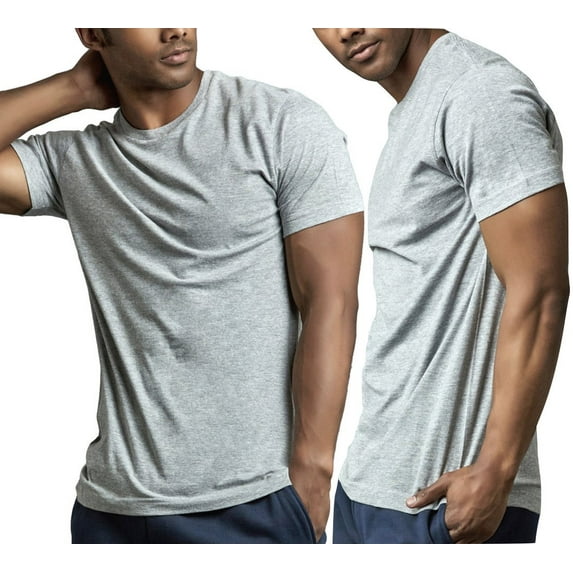 ToBeInStyle Men's Pack of 100% Cotton Short Sleeve Crew Neck Tees