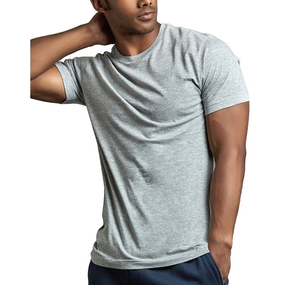 ToBeInStyle Men's Pack of 100% Cotton Short Sleeve Crew Neck Tees
