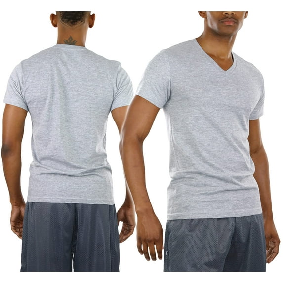 ToBeInStyle Men's Pack of 100% Cotton Short Sleeve V-Neck Tees