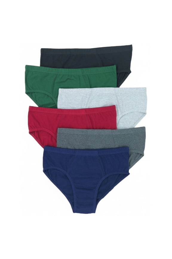 Men's Pack of 3 Assorted Cotton Bikini Briefs - Large