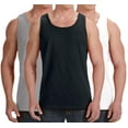 thumbnail image 1 of ToBeInStyle Men's Pack of 3 Cotton Muscle Tank Tops - Assorted - Small, 1 of 7