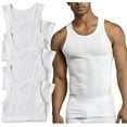 thumbnail image 1 of ToBeInStyle Men's Pack of 3 Sleeveless Scoop Neck Tank Tops - White - 2XL, 1 of 7