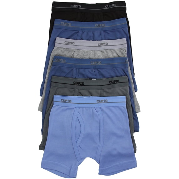 ToBeInStyle Men's Pack of 6 Cotton Boxer Briefs - Basic Colors - X-Large