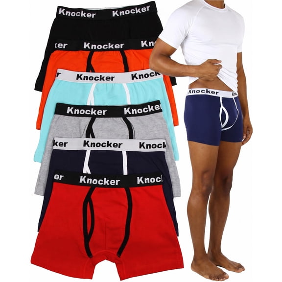 ToBeInStyle Men's Pack of 6 Cotton-Spandex Blend Boxer Briefs