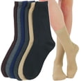 thumbnail image 1 of ToBeInStyle Men's Pack of 6 Crew Dress Socks - Solid Colored Assortment - 9-11, 1 of 7
