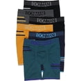 thumbnail image 1 of ToBeInStyle Men's Pack of 6 Seamless Boxer Briefs in Solid and Stripe Designs - Bottom and Side Stripes - One Size, 1 of 3