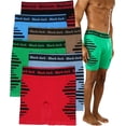 thumbnail image 1 of ToBeInStyle Men's Pack of 6 Seamless Boxer Briefs in Solid and Stripe Designs, 1 of 7