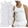 thumbnail image 1 of ToBeInStyle Men's Pack of 6 Sleeveless Scoop Neck Tank Tops - White - 2XL, 1 of 7