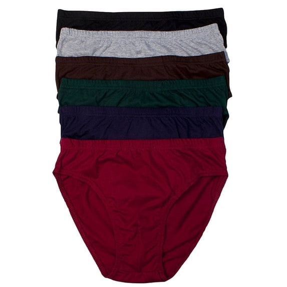 ToBeInStyle Men's Pack of 6 Solid Print Briefs
