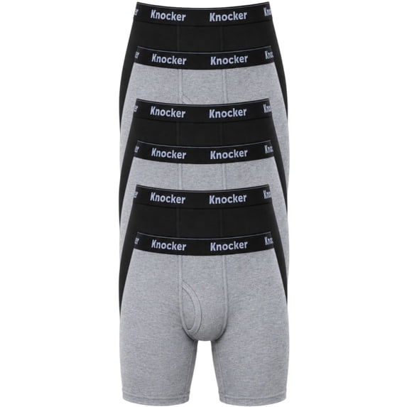 ToBeInStyle Men's Pack of 6 Thick Knocker Waistband Boxer Briefs Underpants - Large