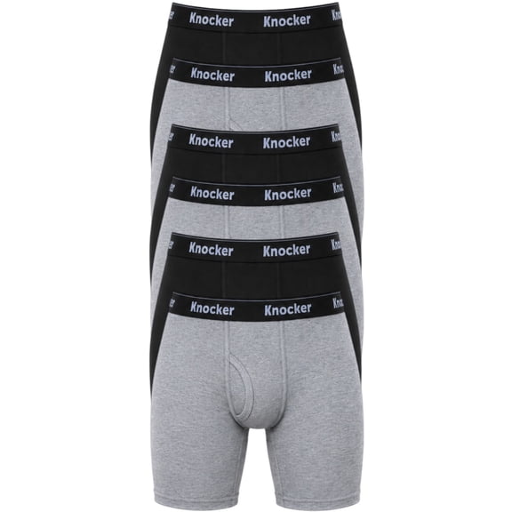 ToBeInStyle Men's Pack of 6 Thick Knocker Waistband Boxer Briefs Underpants - X-Large