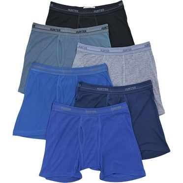 ToBeInStyle Men's Pack of 6 Thick Waistband Boxer Shorts - Classic Blue Assortment - Large