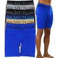 thumbnail image 1 of ToBeInStyle Men's Pack of 6 Waistband Design Long Leg Boxers - Waistband Text - One Size, 1 of 7