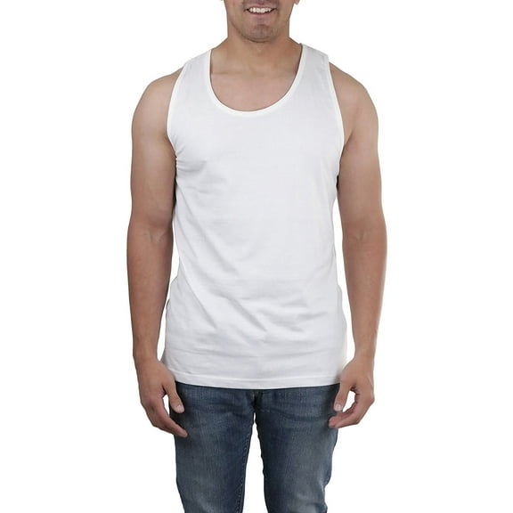 ToBeInStyle Men's Scoop Neck Heavy Fabric Tank Top
