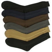 TOBEINSTYLE Men's Solid Color Dress Socks, Assorted 6-Pack