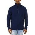 thumbnail image 1 of ToBeInStyle Men's Zip Up Long Sleeve High Collar Polar Fleece Jacket - Navy - X-Large, 1 of 7