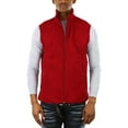 thumbnail image 1 of ToBeInStyle Men's Zip Up Sleeveless High Collar Polar Fleece Vest - Burgundy - Medium, 1 of 7