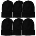 thumbnail image 1 of ToBeInStyle Men's Double Layered Winter Warm Basic Beanie Pack of 6, 1 of 5