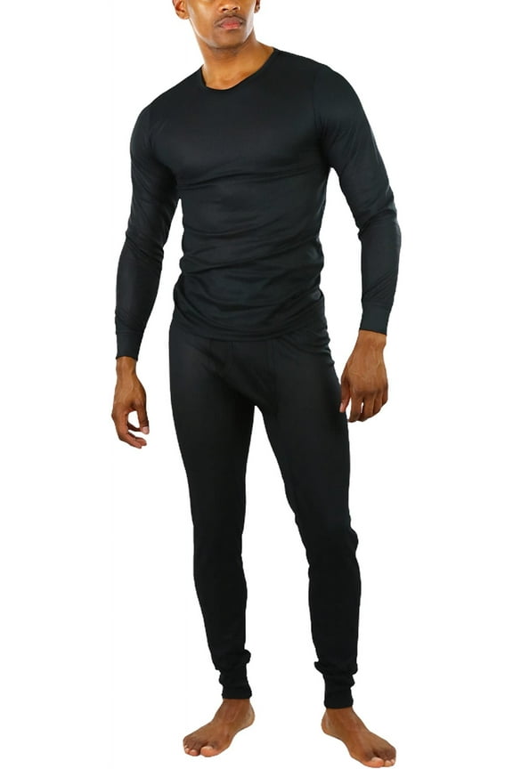 Mens Two-Piece Thermal Set Waffle Knit
