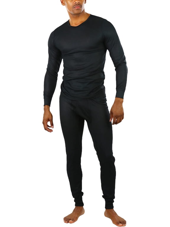 Mens Two-Piece Thermal Set Waffle Knit