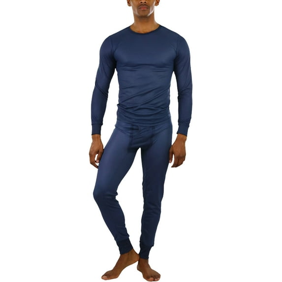 ToBeInStyle Mens Two-Piece Thermal Set Waffle Knit