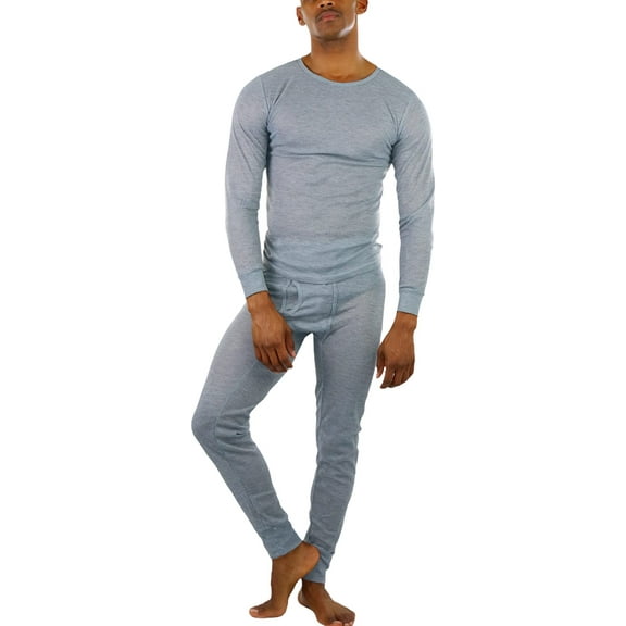 ToBeInStyle Mens Two-Piece Thermal Set Waffle Knit
