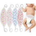 thumbnail image 1 of ToBeInStyle Newborn Babies' 4 Pack Ultra-Soft Cotton Baby Umbilical Belly Binder - Garden Boom, 1 of 4
