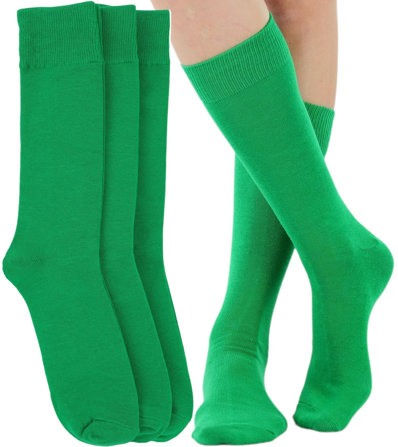 green emerald velvet dress Dress Socks / Green main image 0