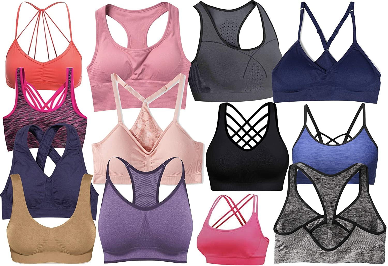 Women Post-Surgery Bra Front Closure Plus Size Sport Bra Removable Pads  Wirefree 