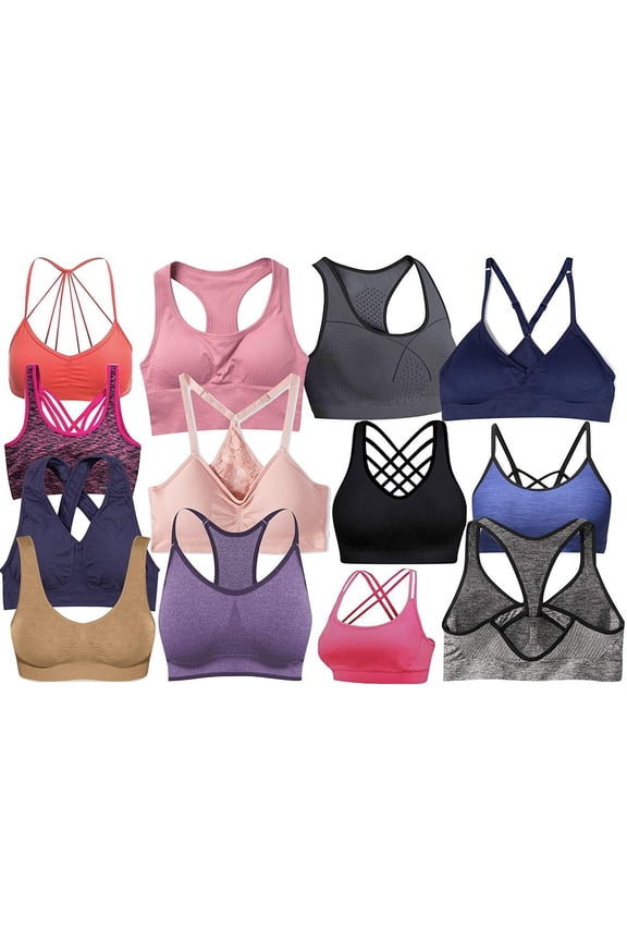 Pack of 6 Mystery Women Lounging Seamless Sports Bras - One Size