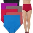 thumbnail image 1 of ToBeInStyle Women's 6 Pack High-Waist Compression Control Briefs - Plus Size 2X to 4X, 1 of 6