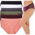 thumbnail image 1 of ToBeInStyle Women's 6 Pack High Waist Seamless Basic Briefs - Solid - OS, 1 of 5