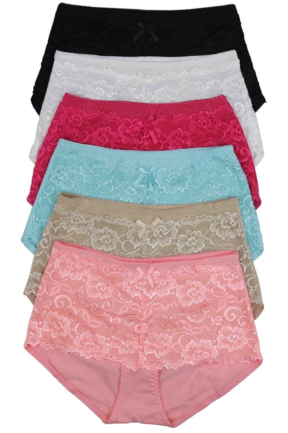 Women's 6 Pack High-Waisted Briefs in Multiple Styles
