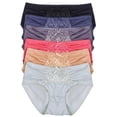 thumbnail image 1 of ToBeInStyle Women's 6-Pack Solid Ruffle Lace Sideseam Panties - S, 1 of 3