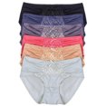 thumbnail image 1 of ToBeInStyle Women's 6-Pack Solid Ruffle Lace Sideseam Panties - XL, 1 of 2