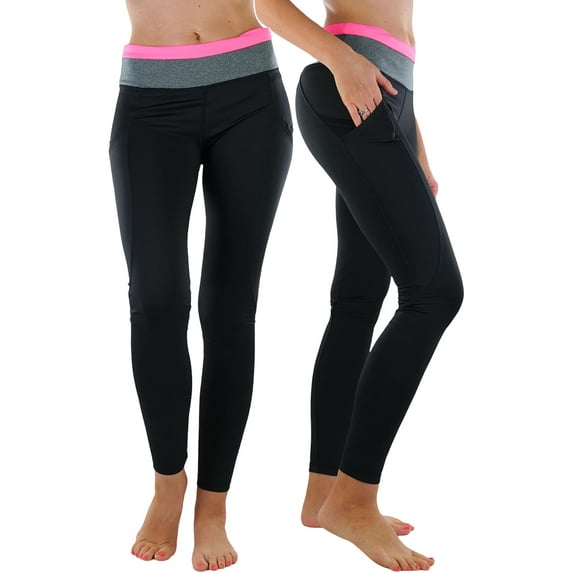 ToBeInStyle Women's Active Compression Leggings With Side Pocket