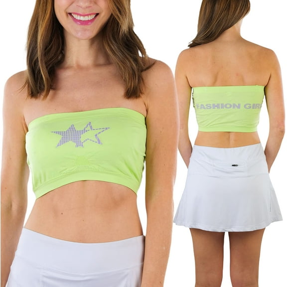 ToBeInStyle Women's Bandeau Sports Bra with Multiway Straps