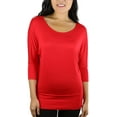 thumbnail image 1 of ToBeInStyle Women's Boat Neck Dolman Style Blouse, 1 of 4