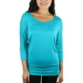thumbnail image 1 of ToBeInStyle Women's Boat Neck Dolman Style Blouse, 1 of 3