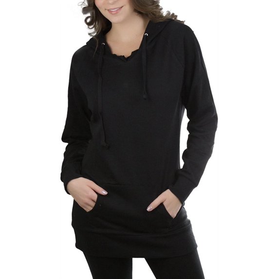 ToBeInStyle Women's Brushed Inner Fleece Long Hoodie