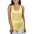 thumbnail image 1 of ToBeInStyle Women's Burnout Racerback Active Tank Top - Yellow with Pockets - Medium, 1 of 4
