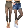 thumbnail image 1 of ToBeInStyle Women's Capri Footless Tights Diamond Coil Fishnet - One Size, 1 of 5