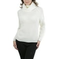 thumbnail image 1 of ToBeInStyle Women's Classic Knit Fold Over Turtleneck Pullover, 1 of 3