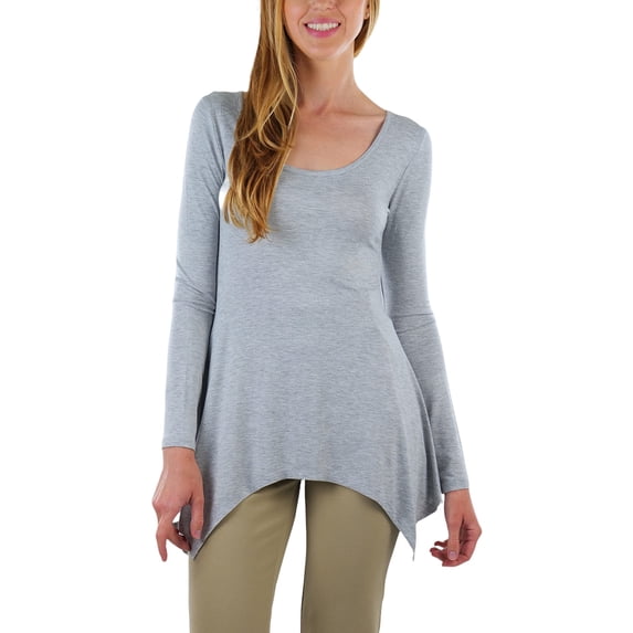 ToBeInStyle Women's Classic Long Sleeve Longline Top